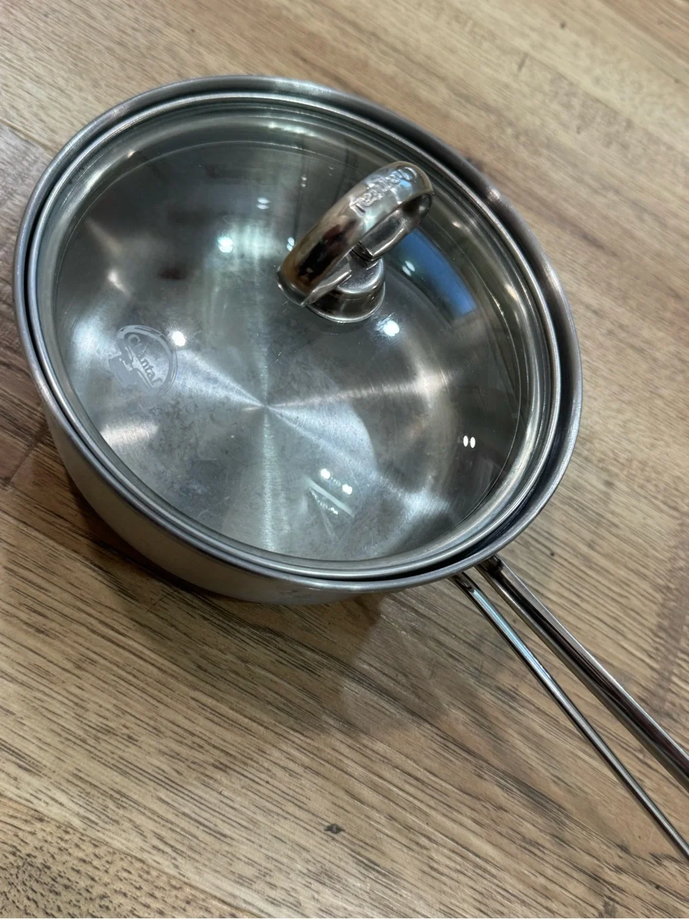 Stainless Steel Saucepan with Glass Lid - Silver Finish